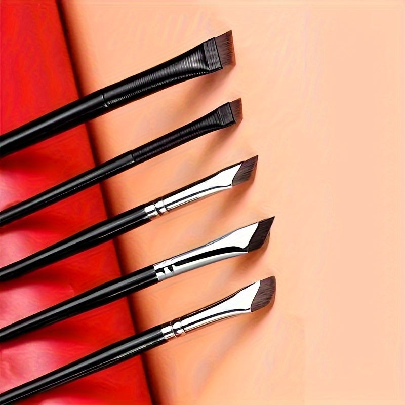 5pcs Precision Eye Makeup Brush Set – Eyeliner & Eyebrow Brushes for Flawless Application