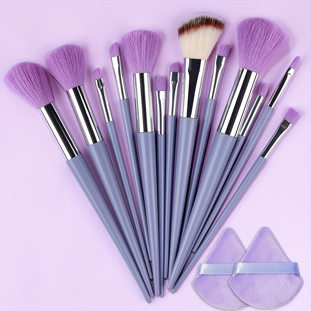 Professional Soft Makeup Brush Set – Fluffy Kabuki Brushes for Face & Eyes