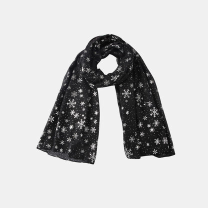 Snowflakes Polyester Scarf