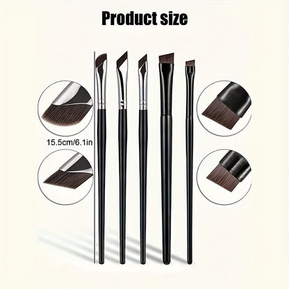 5pcs Precision Eye Makeup Brush Set – Eyeliner & Eyebrow Brushes for Flawless Application