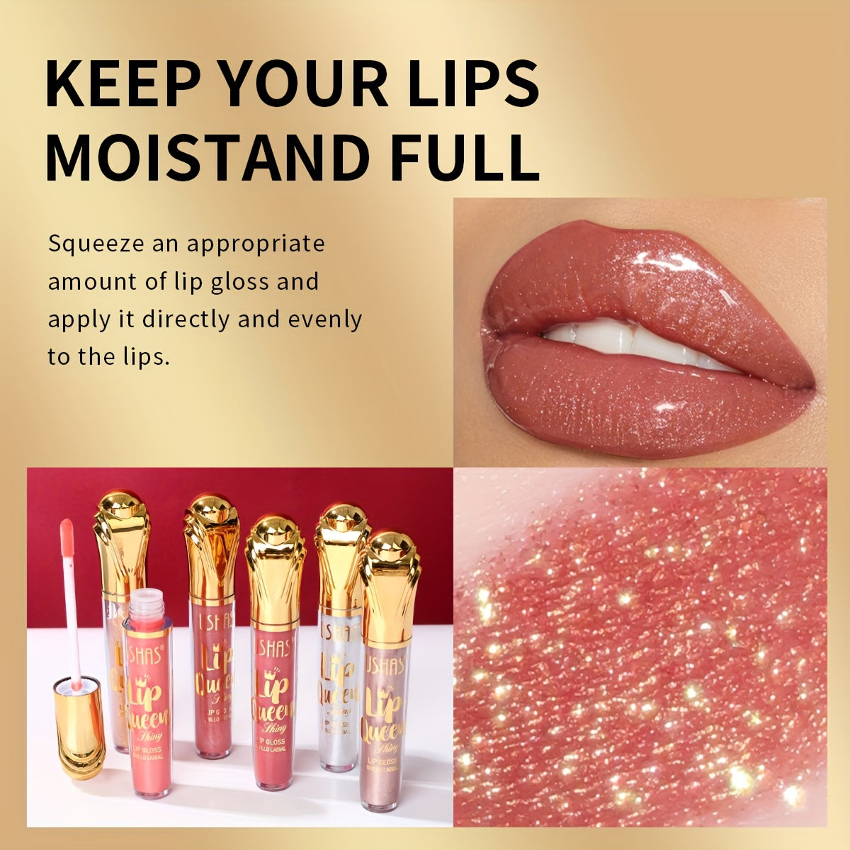 Long-Lasting Matte Lip Gloss – Moisturizing & Glitter Finish