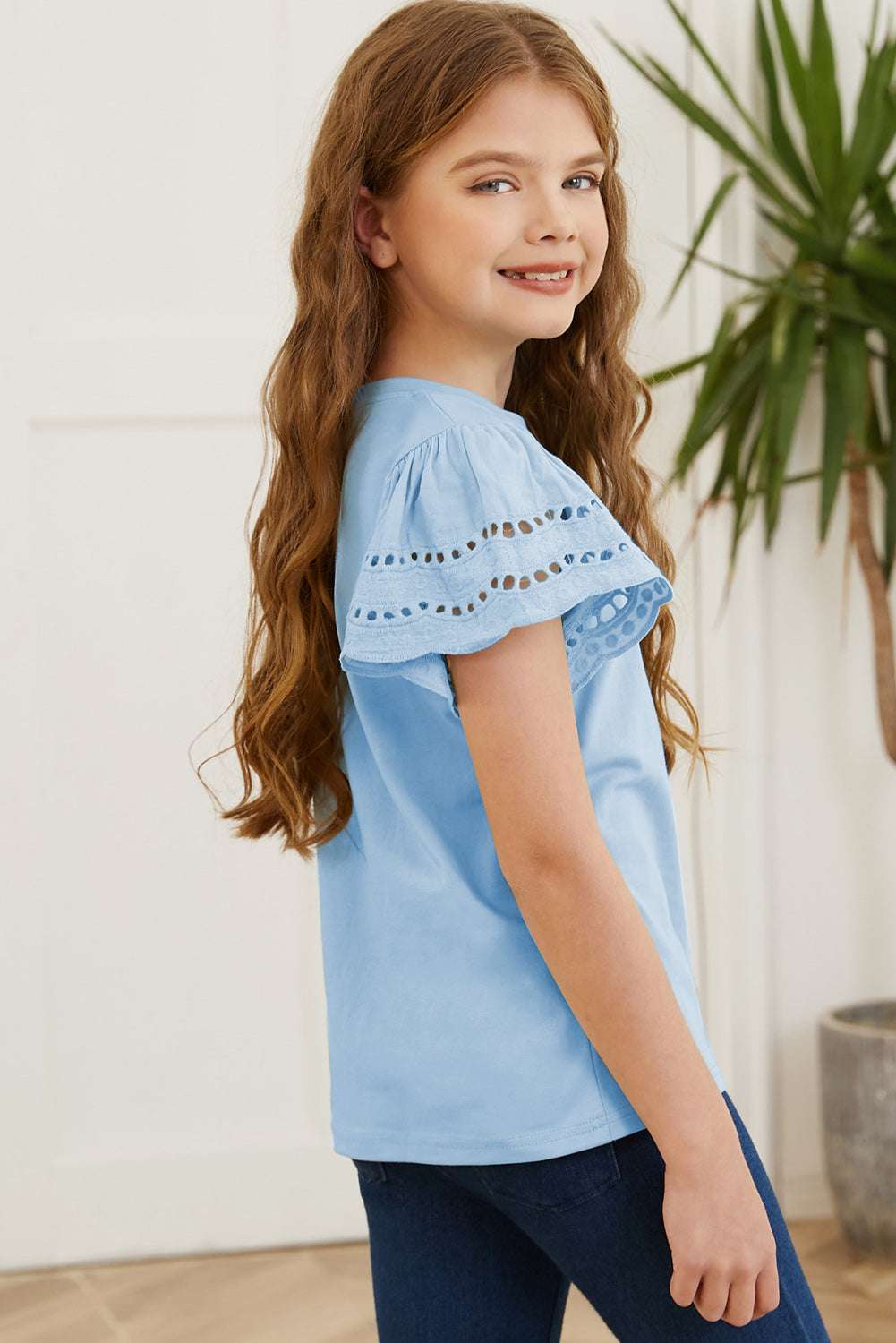 Flutter Sleeve T-Shirt For Girls