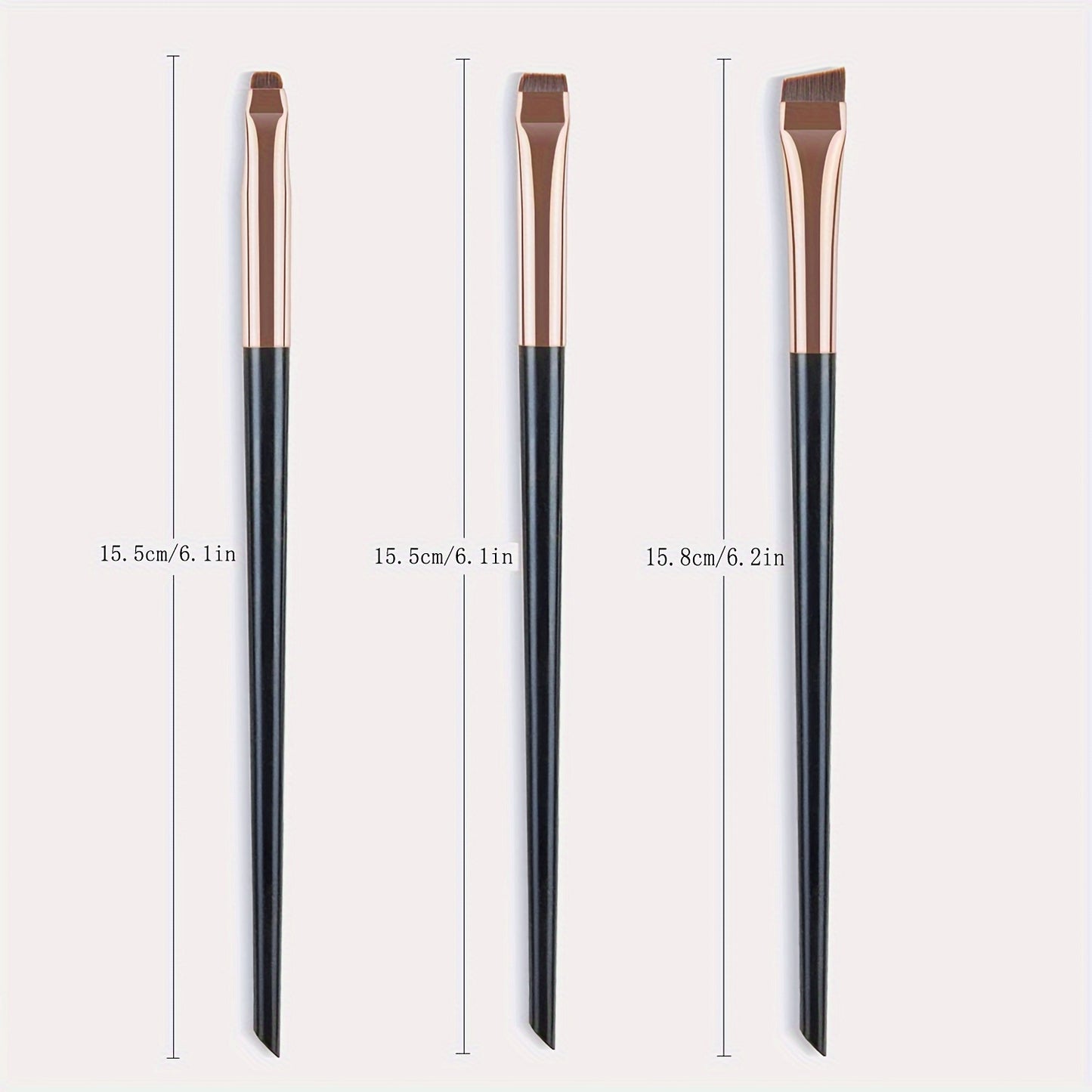 3-in-1 Eyebrow & Eyeliner Brush Set – Precision Natural Eyebrow Powder & Detail Brush