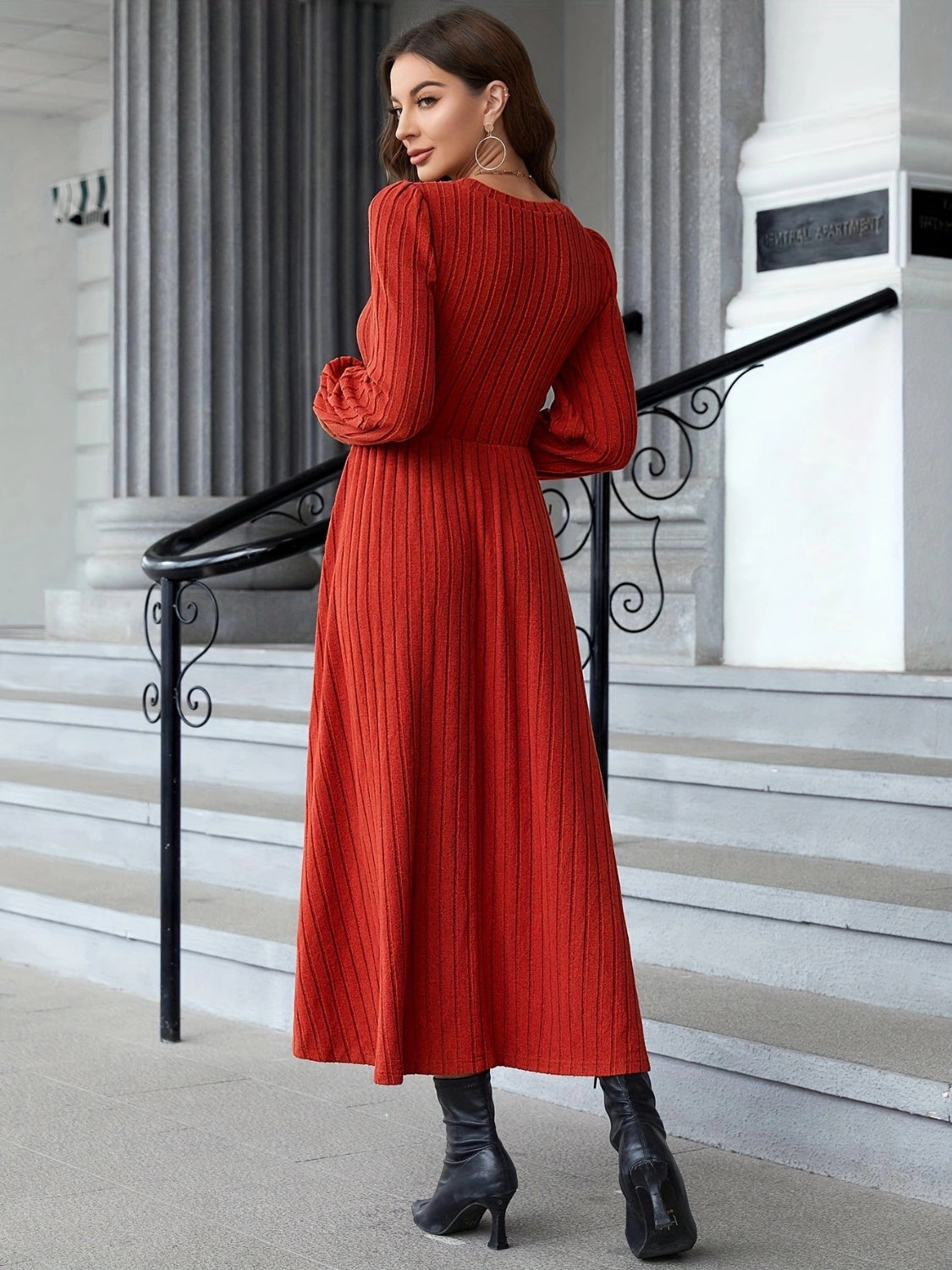 Ribbed Long Dress