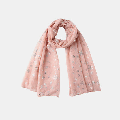 Snowflakes Polyester Scarf