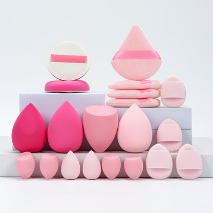 20pcs Candy Makeup Sponge Set – Cushion & Loose Powder Puffs for Flawless Blending