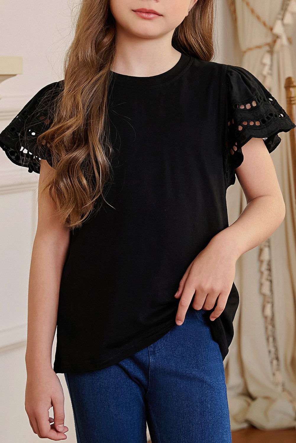 Flutter Sleeve T-Shirt For Girls