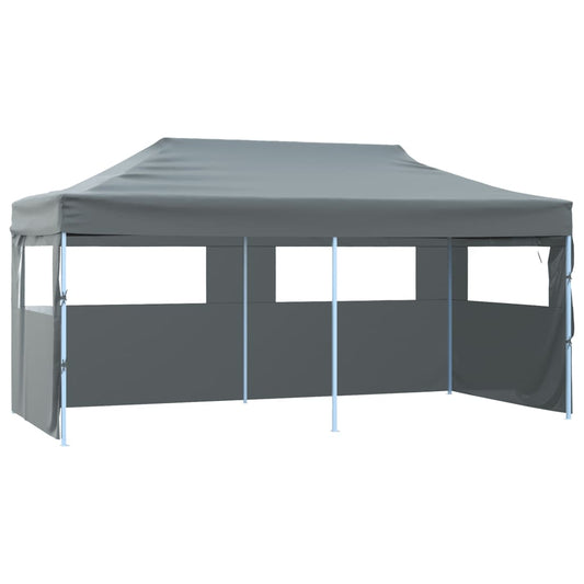 Foldbart Popup Festtelt Med Sidevegger 3X6 M Antrasitt