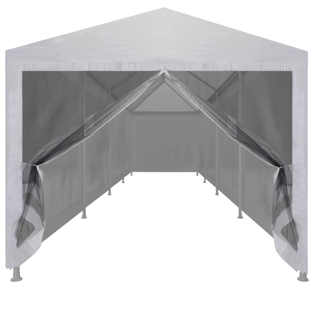 Festtelt Med 10 Sidevegger Av Netting 12X3 M