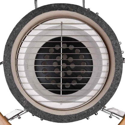 Kamado Kullgrill Med Røykemulighet Keramikk 76 Cm