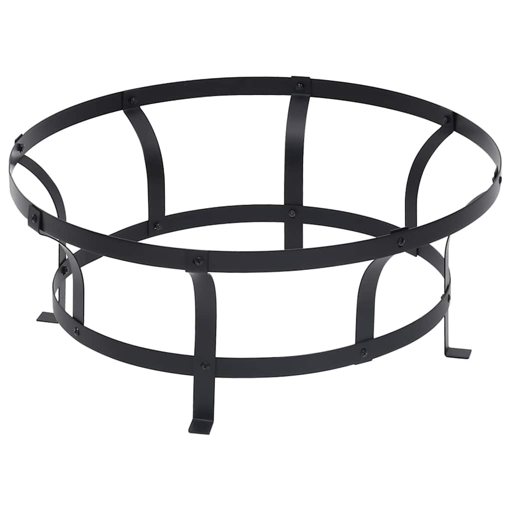 Utendørs Bålfat Med Grill Rustfritt Stål 76 Cm