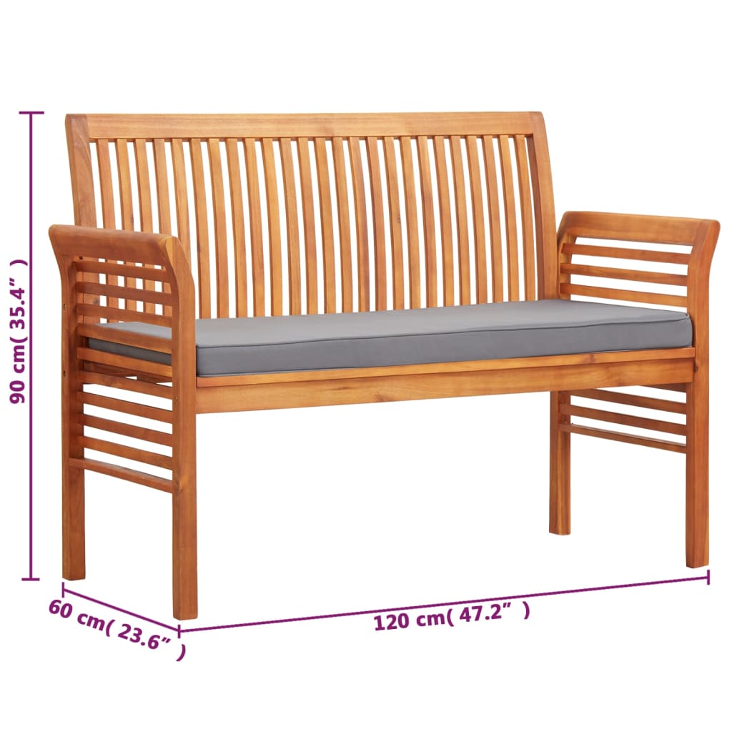 2-Seters Hagebenk Med Pute 120 Cm Heltre Akasie
