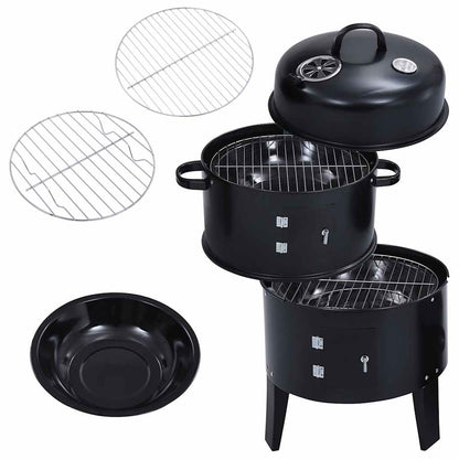 3-I-1 Røykgrill 40X80 Cm