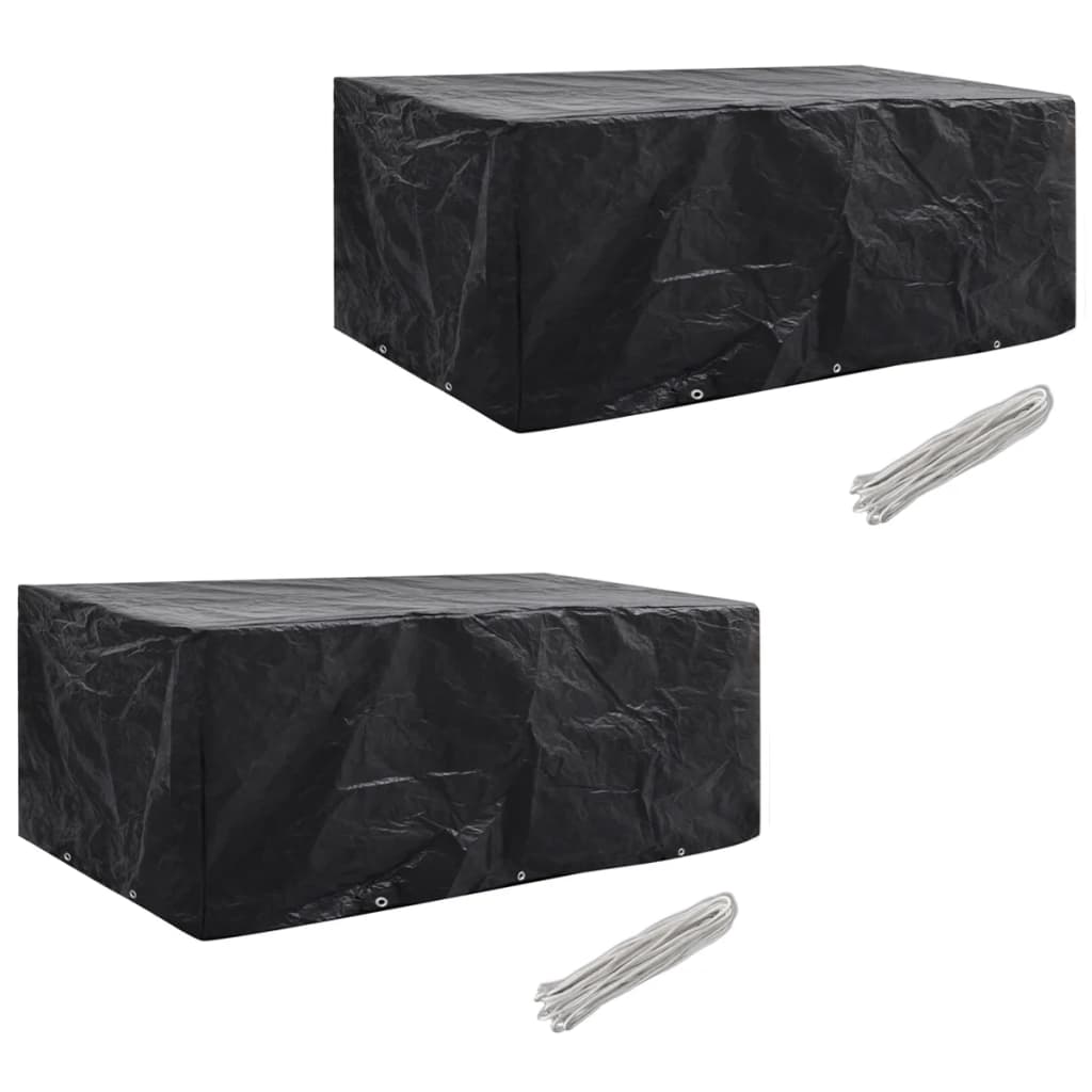 Hagemøbeltrekk 2 Stk 8 Personer Polyrotting 10 Maljer 229X113Cm