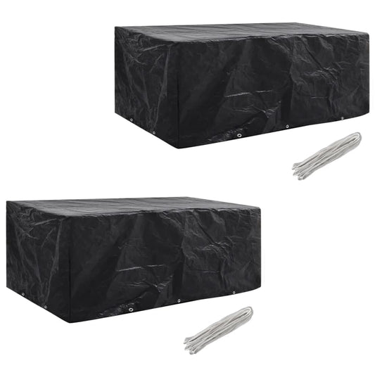 Hagemøbeltrekk 2 Stk 8 Personer Polyrotting 10 Maljer 229X113Cm