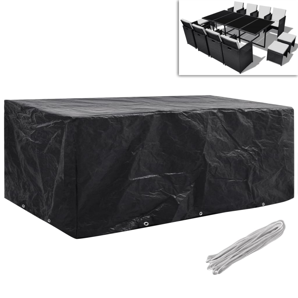 Hagemøbeltrekk 2 Stk 8 Personer Polyrotting 10 Maljer 229X113Cm