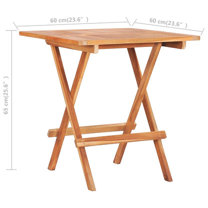 Sammenleggbart Bistrobord 60X60X65 Cm Heltre Teak