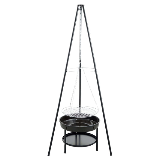 Redfire Hagegrill Med Stativ Og Bålpanne 50 Cm Svart