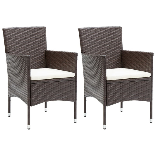 Hagespisestoler 2 Stk Polyrotting Brun
