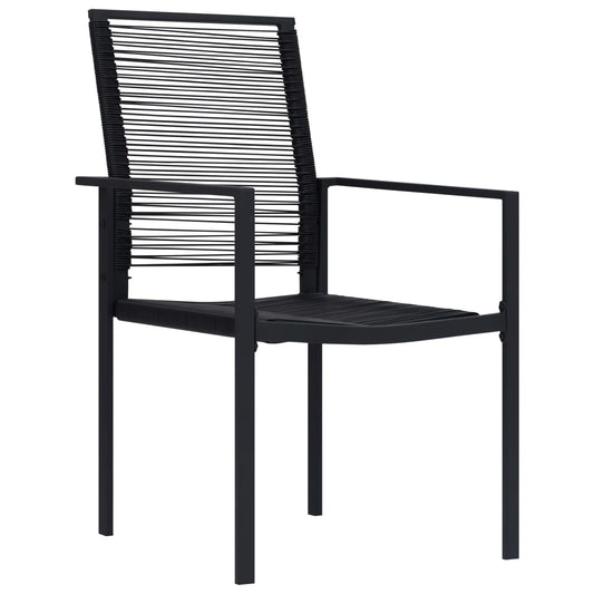 Hagestoler 2 Stk Pvc Rotting Svart