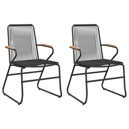 Hagestoler 2 Stk Svart 58X59X85,5 Cm Pvc Rotting
