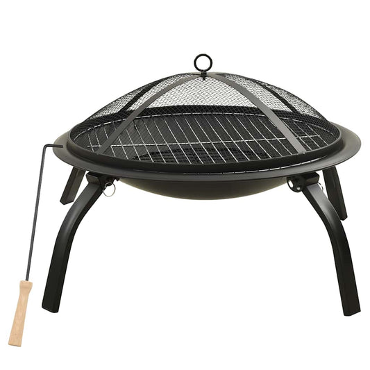 2-I-1 Bålfat Og Grill Med Ildrake 56X56X49 Cm Stål