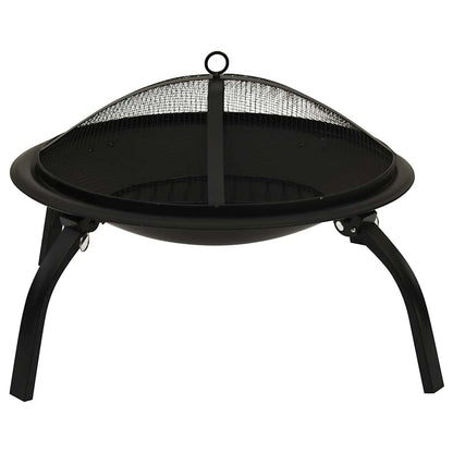2-I-1 Bålfat Og Grill Med Ildrake 56X56X49 Cm Stål