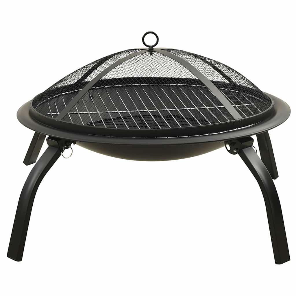 2-I-1 Bålfat Og Grill Med Ildrake 56X56X49 Cm Stål