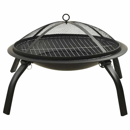 2-I-1 Bålfat Og Grill Med Ildrake 56X56X49 Cm Stål