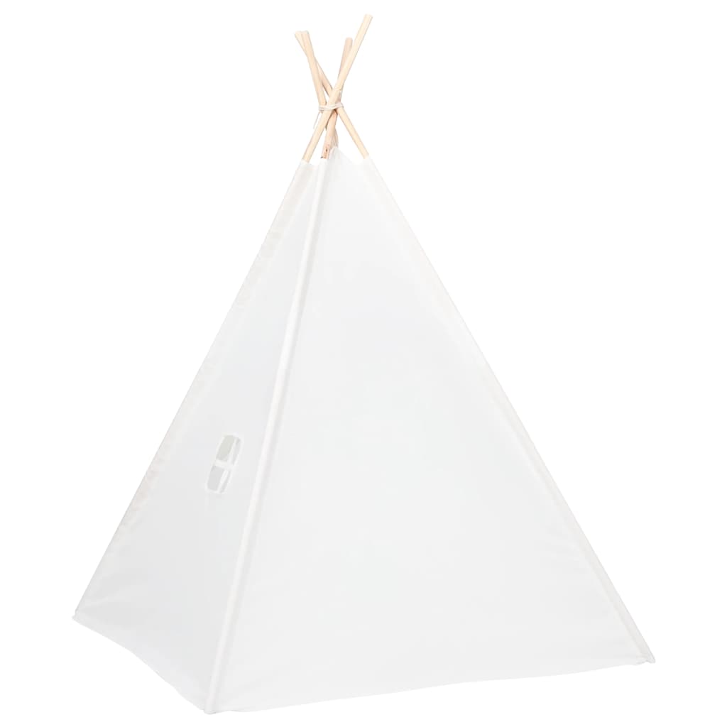 Tipi-Telt For Barn Med Pose Ferskenhud Hvit 120X120X150 Cm