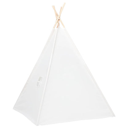 Tipi-Telt For Barn Med Pose Ferskenhud Hvit 120X120X150 Cm