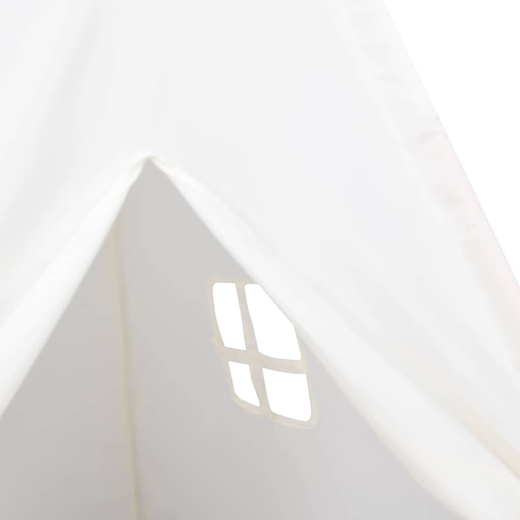 Tipi-Telt For Barn Med Pose Ferskenhud Hvit 120X120X150 Cm
