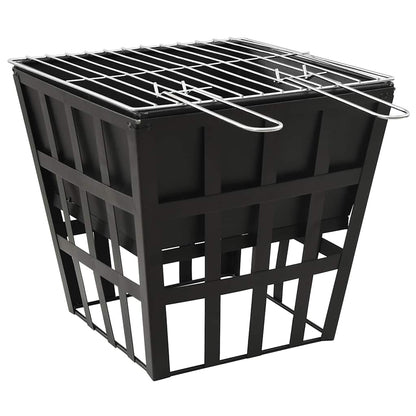 2-I-1 Bålfat Og Grill 34X34X48 Cm Stål