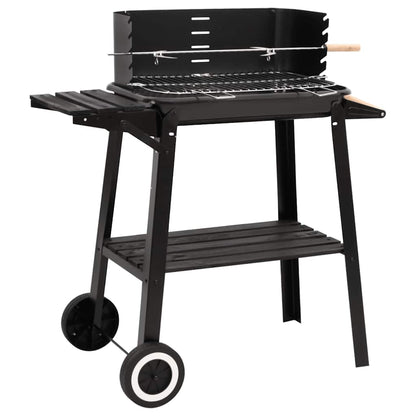 Kullgrill Med Hjul Svart Stål