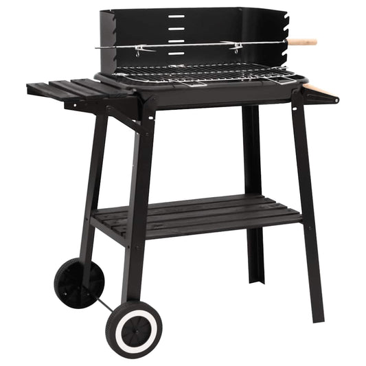 Kullgrill Med Hjul Svart Stål