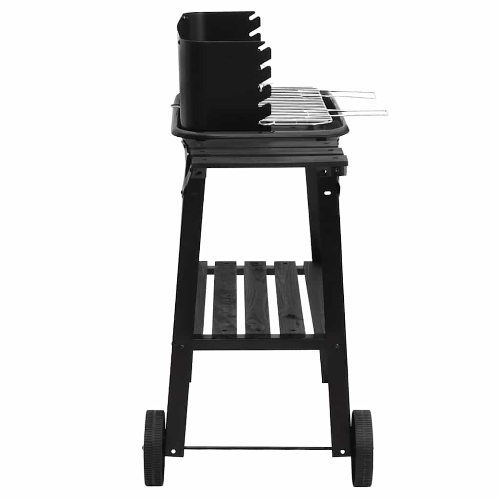 Kullgrill Med Hjul Svart Stål