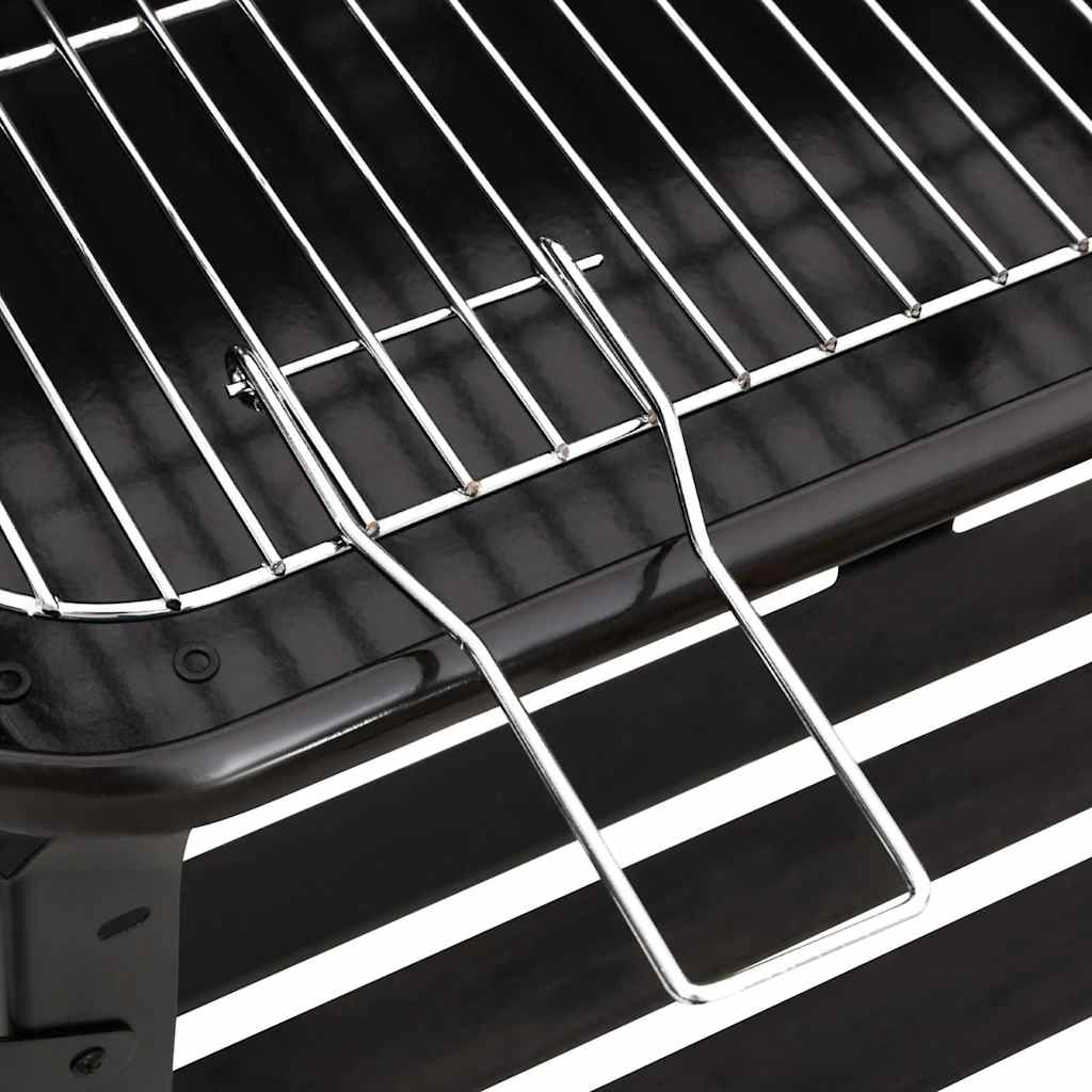 Kullgrill Med Hjul Svart Stål