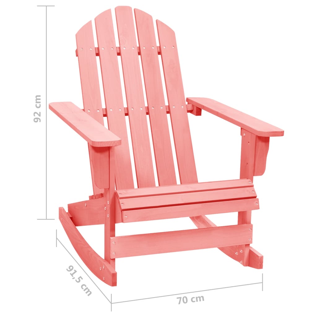 Adirondack Gyngestol For Hage Heltre Gran Rosa
