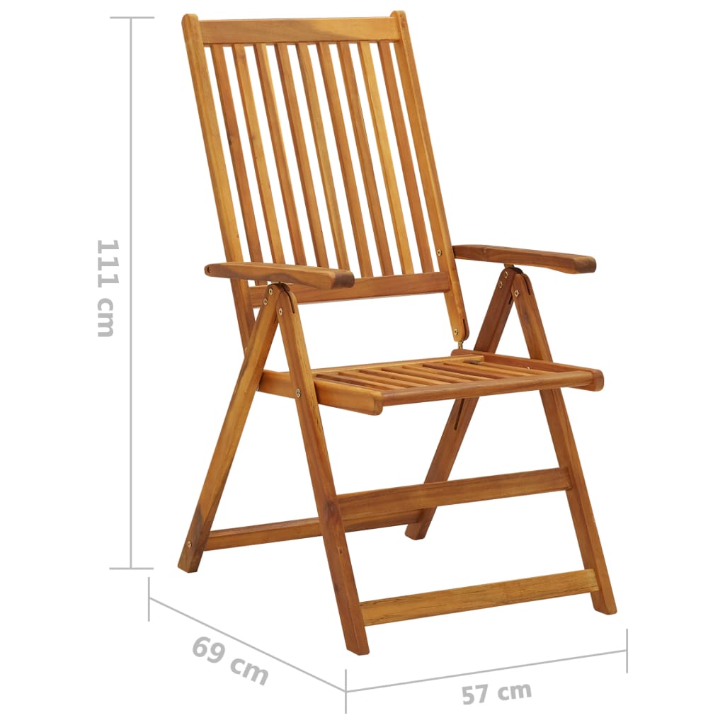 Hagestoler 2 Stk Med Puter Heltre Akasie