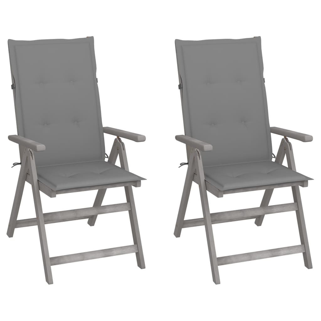 Hagestoler 2 Stk Med Puter Heltre Akasie