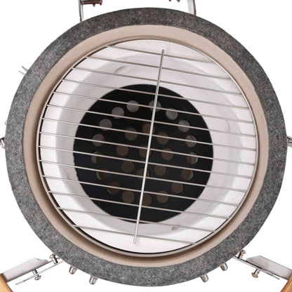 Kamado Kullgrill Med Røyker Keramisk 81 Cm