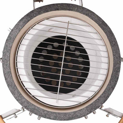 Kamado Kullgrill Med Røyker Keramisk 76 Cm