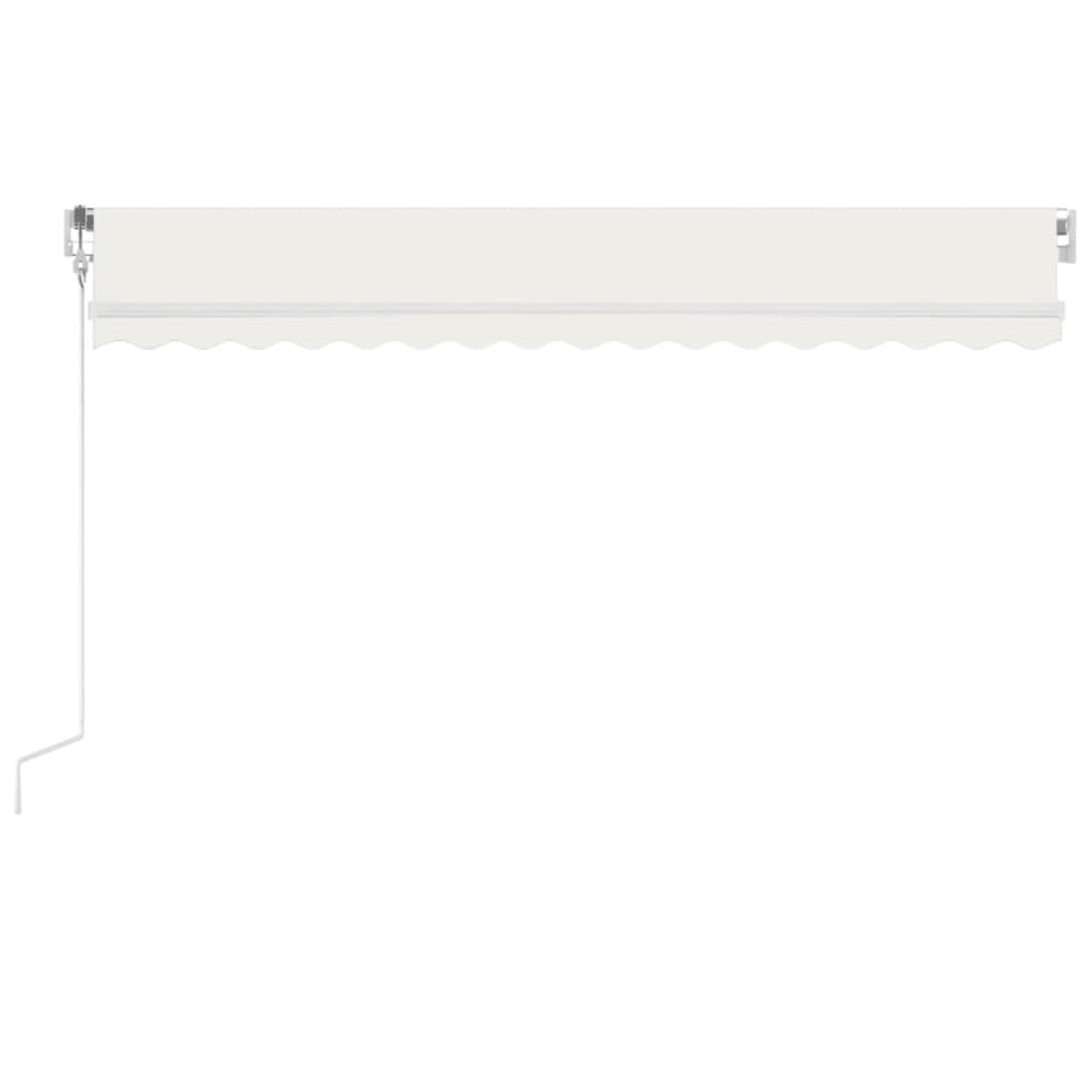 Automatisk Markise Med Vindsensor Og Led 400X350 Cm Kremhvit