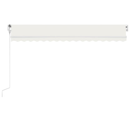 Automatisk Markise Med Vindsensor Og Led 400X350 Cm Kremhvit