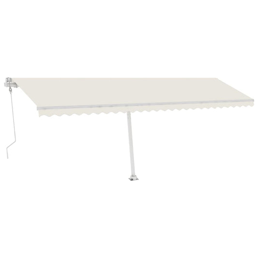 Automatisk Markise Med Vindsensor Og Led 600X350 Cm Kremhvit