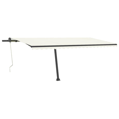 Automatisk Markise Med Vindsensor Og Led 500X350 Cm Kremhvit