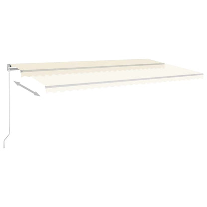 Automatisk Markise Med Vindsensor Og Led 6X3 M Kremhvit