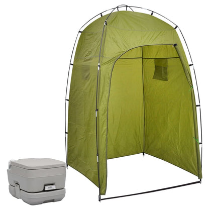 Bærbart Campingtoalett Med Telt 10+10 L