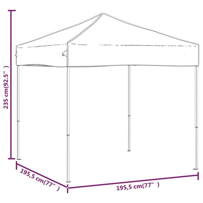 Sammenleggbart Festtelt Gråbrun 2X2 M