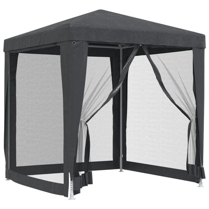 Festtelt Med 4 Sidevegger Av Netting Antrasitt 2X2 M Hdpe